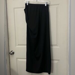 SHEIN Black Asymmetrical Pencil Maxi Skirt